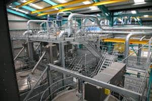 The extrusion hall which is a key part of the plastics recovery process at the Worksop site