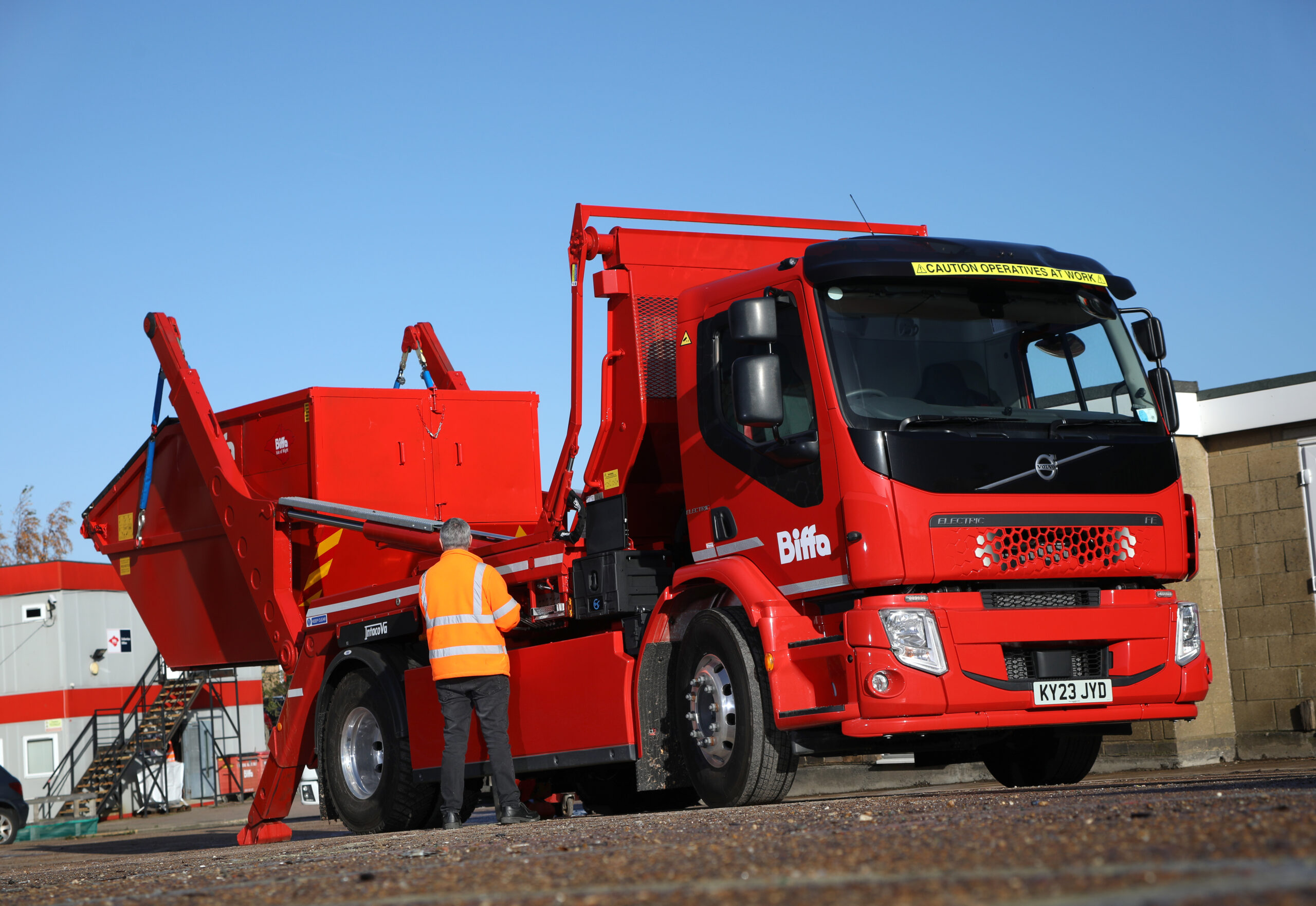 Biffa to rollout its first electric skip loader after deal with Volvo